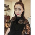 HIGH QUALITY New Fashion 2017 Runway  Dress Women's  Black Lace Party  embroidery Dress