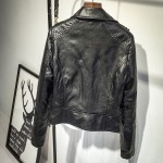 HLMFS 2017 blackspring autumn Leather Jacket Women Motorcycle Slim Casual Coat Soft Pu Faux locomotive leather  coat outerwear