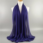 HOT SALE 15PCS/LOT High Quality 68 Nice Color plain bubble chiffon shawl popular muslim hijab head wear fashion women wrap scarf