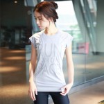 HTLD Sexy Casual T shirt Women Slim Reflective Letter T shirts Lady Slim Tops Blusa Harajuku Vests Fitness Tee Tops Sweat Shirts