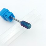 HYTOOS Blue Tungsten Carbide Burrs Nano Coating Round Drill Bit Nails 3/32" Bits For Manicure Professional Nail Tools Nail Mills