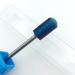 HYTOOS Blue Tungsten Carbide Burrs Nano Coating Round Drill Bit Nails 3/32" Bits For Manicure Professional Nail Tools Nail Mills