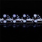 Haimeikang 2017 New Fashion 6Pcs Girls Crystal Snowflake Hair Clips Hairpins Headwear Rhinestone Hair Claws Hair Accessories