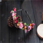 Haimeikang Girls Accesorios para el pelo Flower Crown Headbands  Women Flower Headband Fruit Hairpices for Women Fascinator