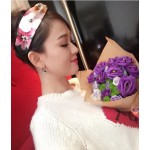 Hair Accesorries Headbands for Women Baby Head band Girl Hairbands Floral Print Silk Satin fabric Hair Band Elastic Cross Turban
