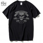 HanHent 2016 Summer New Tees Crossfit Skull T Shirts Men Short Sleeve T-Shirt Fitness Swag Cotton tshirt homme camisetas