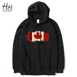 HanHent Canada Leaf Hoodies Man Canadian Flag Printed Men Sweatshirts Hooded Streetwear Pullover Clothes Bodybuilding HO0570