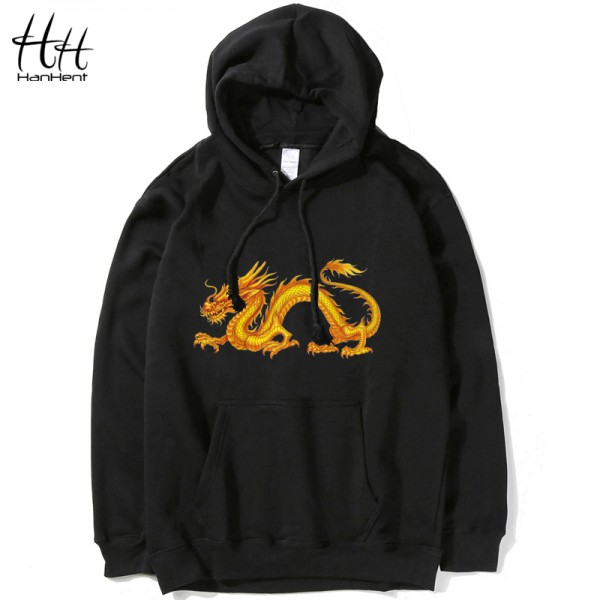 HanHent Chinese Dragon Fashion Men Hoodies Cotton Casual Long Sleeve Fashion Novelty Swag Game Of Thrones Brand Clothing