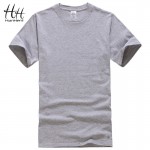 HanHent Cotton Men T-shirts Classical 2016 Short Sleeve O-neck Solid Color Loose Basic Tshirt Casual Fitness Men T shirts TA0001