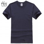 HanHent Cotton Men T-shirts Classical 2016 Short Sleeve O-neck Solid Color Loose Basic Tshirt Casual Fitness Men T shirts TA0001