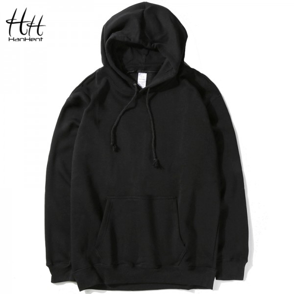 HanHent Fashion Casual Classic Solid Color Cotton Hoodies Mens Spring New Thin Men Sweatshirts Fitness Pure Clothing HO0001