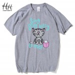 HanHent Fashion Shirts Soft Kitty Funny T-shirts Men The Big Bang Theory Cotton T Shirts Unisex Lovers T shirts Hot Sale TA0514