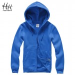 HanHent Fashion Solid Color Fleece Sweatshirts Man Thick Autumn Winter Cardigan Streetwear Fitness Jacket Men's Casual Hoodies
