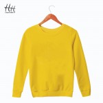 HanHent Fashion Solid Color Sweatshirts Women Men Round Collar Pullover Clothing Basic Streetwear Autumn Spring Hoodies Couples