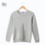 HanHent Fashion Solid Color Sweatshirts Women Men Round Collar Pullover Clothing Basic Streetwear Autumn Spring Hoodies Couples