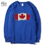 HanHent Fleece O-neck Hoodies Men Canadian Flag Maple Leaf New Brand Design Retro Sweatshirt Luxury Harajuku Sweatshirt Men XXL