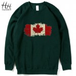 HanHent Fleece O-neck Hoodies Men Canadian Flag Maple Leaf New Brand Design Retro Sweatshirt Luxury Harajuku Sweatshirt Men XXL