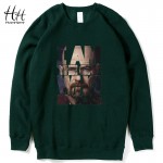 HanHent Fleece Thicken Sweatshirts Tracksuit Men Fashion Hoodies Pullover Breaking Bad Heisenberg Black Hood Men Moletom