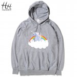 HanHent High Quality 3d Unicorn Thin Hoody Men Long Sleeve Sweatshirts Men Hood L-4XL hip hop Hoodies homme camisetas