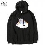 HanHent High Quality 3d Unicorn Thin Hoody Men Long Sleeve Sweatshirts Men Hood L-4XL hip hop Hoodies homme camisetas