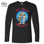 HanHent Los Pollos Hermanos Breaking Bad T Shirts 2016 Autumn Men T-shirts Long Sleeve O Neck Cotton Shirts Casual Tees LT0418