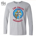 HanHent Los Pollos Hermanos Breaking Bad T Shirts 2016 Autumn Men T-shirts Long Sleeve O Neck Cotton Shirts Casual Tees LT0418