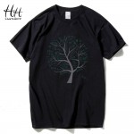 HanHent Mathematical Math Formula Tree Printed T Shirt Short Sleeve Summer Style Tshirt Casual Cotton Tops Geeks T-Shirt Men