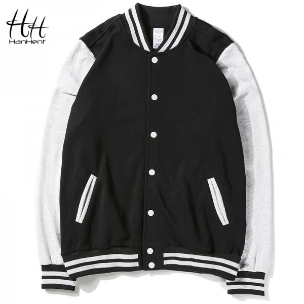 HanHent Patchwork Hoodies Men Sweatshirts Fashion Style Streetwear Clothing Man Button Colorful Hooded AG0006