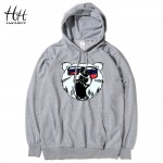 HanHent Russian Bear Printed Hoodies Men Fashion Fitness Thin Sweatshirts Flag of Russia Animal Clothes Hoody Casual Plus Size