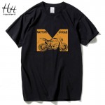 HanHent Summer Men Cotton Clothing Motorcycle Print T-shirts Camisetas t shirt Fitness tops Tees Skateboard mens t-shirts TH5267