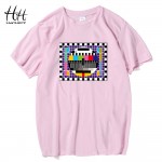 HanHent TV Test card Fashion T-shirt The Big Bang Theory Short Sleeve Cotton Tshirts Summer Style Male O-neck T shirts Signaling