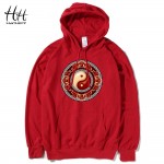 HanHent Tai Chi Thin Sweatshirts Men Hoodies Chinese Style Spring Autumn New Mens 3D Design Casual Fitness Clothing Hooded