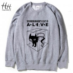 HanHent The Big Bang Theory Schrodinger's Cat Thick Fleece Sweatshirt Hoodies Men Warm Crew neck Winter Hooded Coat AG0164