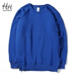 HanHent Winter Thick Sweatshirts Men Warm Pullover Streetwear Round Collar Sportswear Solid Color Fleece Hoodies Couples AH0002