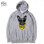 HanHent vogue Dog 2016 Design Thin Hoodies Men Cheap Sweatshirts Tracksuit Men Hood 4XL Fashion Camisa Cool Creative