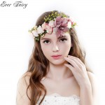 Handmade rose Flower crown Garland Halo for Wedding Travel Festivals Girl flower wreath Headpiece Decorations coroa de flores