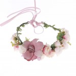 Handmade rose Flower crown Garland Halo for Wedding Travel Festivals Girl flower wreath Headpiece Decorations coroa de flores