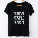 Harajuku 2017 T Shirt Women Tops Punk rock cute but psycho Letter Print Tee Shirt Femme T-shirt Casual tshirt O-neck Tumblr XL