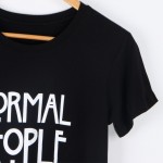 Harajuku 2017 T Shirt Women Tops Punk rock cute but psycho Letter Print Tee Shirt Femme T-shirt Casual tshirt O-neck Tumblr XL