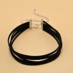 Harajuku 90's Black Velvet Choker Necklace 5 layers Goth Gothic Handmade Ribbon Collar Necklaces Retro Burlesque Free Shipping