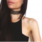 Harajuku 90's Black Velvet Choker Necklace 5 layers Goth Gothic Handmade Ribbon Collar Necklaces Retro Burlesque Free Shipping