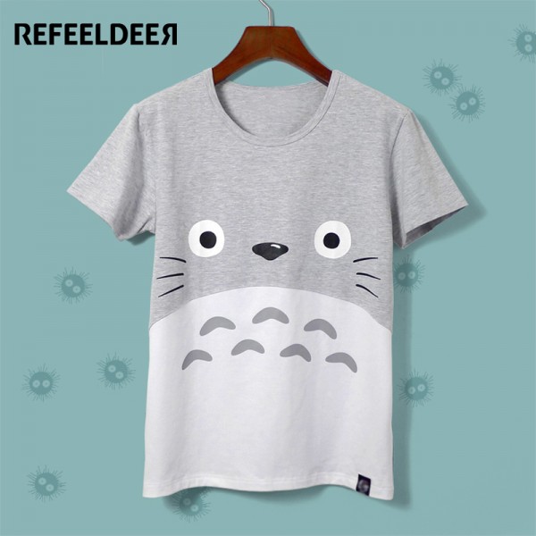 Harajuku Kawaii Cat Totoro T-Shirt Female 2017 Summer Short Sleeve Cotton T shirt Women Tops Graphic Tee Shirt Femme Tshirt