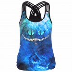 Harajuku Skull Tank Top Women Summer Sleeveless Shirt Workout Cross Camisole Blusa Skull Print Sexy Backless Tops SM17V101