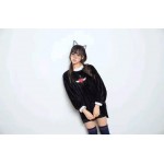 Harajuku Velvet Dress For Women Japanese Fashion Dark Black Angel Cross Heart Embroidery Lolita Female Pullover Vestidos 2017
