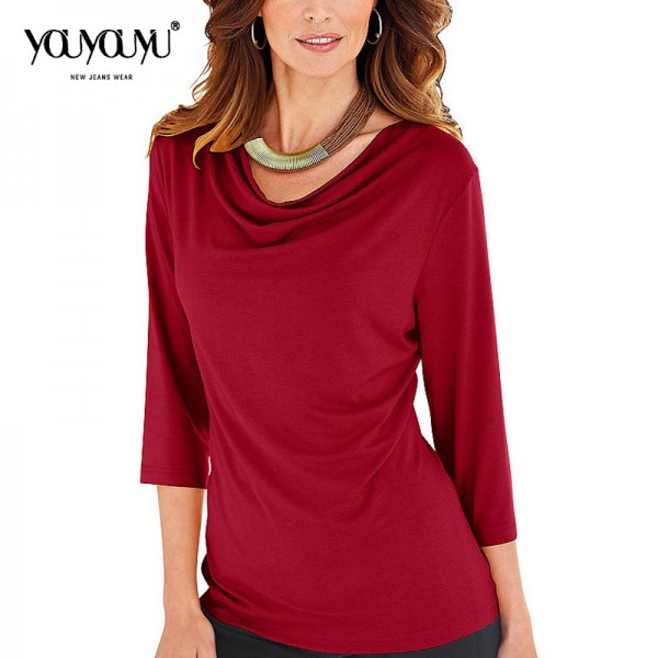 Harajuku Women T-shirt New Hot Sale high-quality Quilted Sleeves Fashion Leisure Solid Color Knitting No Decoration Shirt 1016