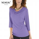 Harajuku Women T-shirt New Hot Sale high-quality Quilted Sleeves Fashion Leisure Solid Color Knitting No Decoration Shirt 1016