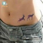 Harajuku waterproof temporary tattoos for lady women sexy Magic color rabbit deer design tattoo sticker Free Shipping R3004