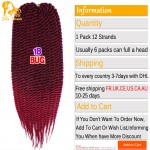 Havana Mambo Twist Crochet Braid Hair 100g/pack 2X Synthetic Kanekalon Senegalese Havana Mambo Twist  Braids Hair