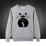 Hayao Miyazaki Totoro Printed Mens Men Hoodies Autumn Winter Manga Curta Male Sweatshirts Pullover Plus Size