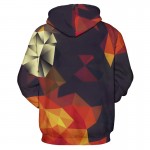 Headbook Men/Women Hoodies With Hat Hoody Print Color Blocks Autumn Winter Thin 3d Sweatshirts Hooded Hood Tops